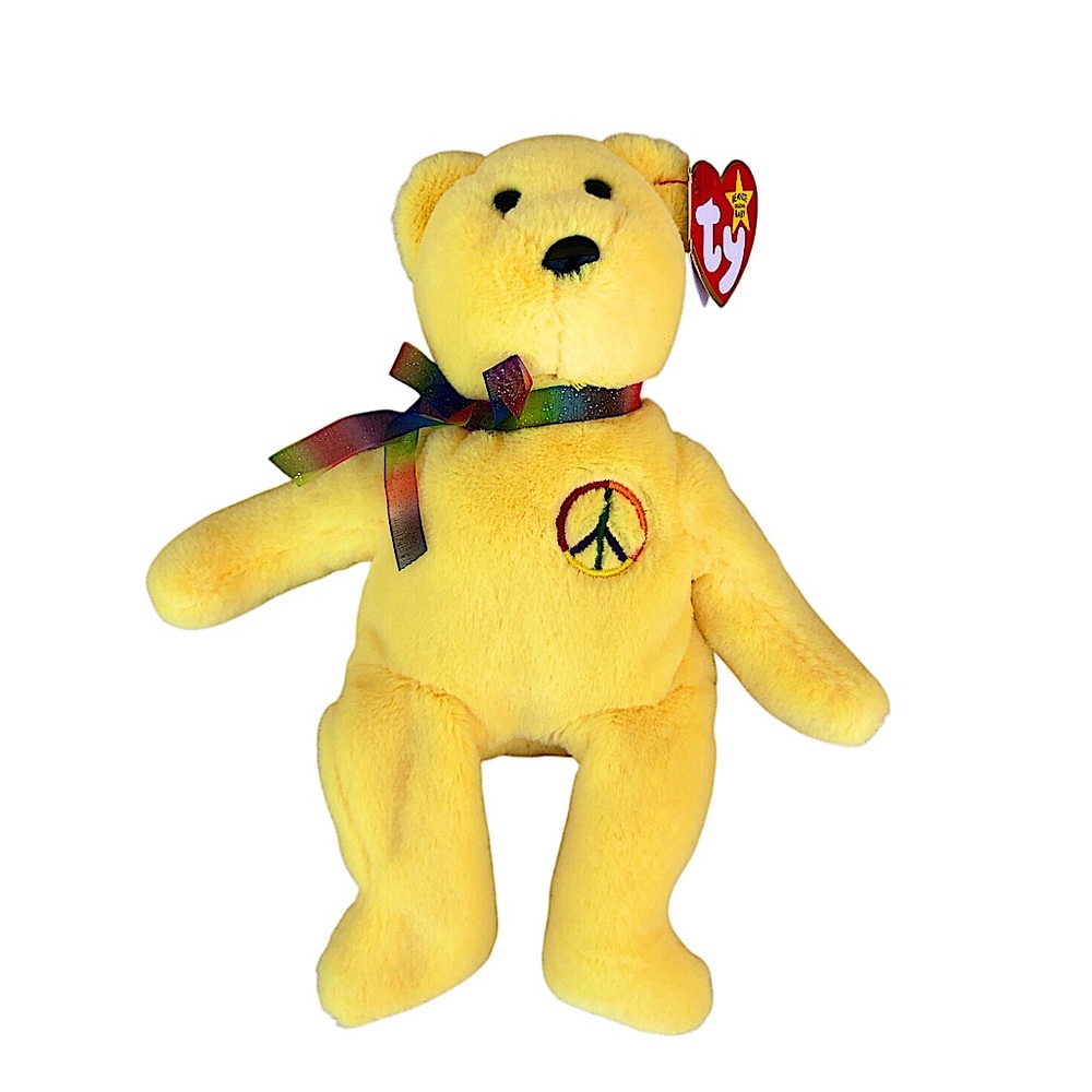 NWT 2023 Ty Beanie Baby Peace II Bear 30th Anniversary Edition Collectible 8”